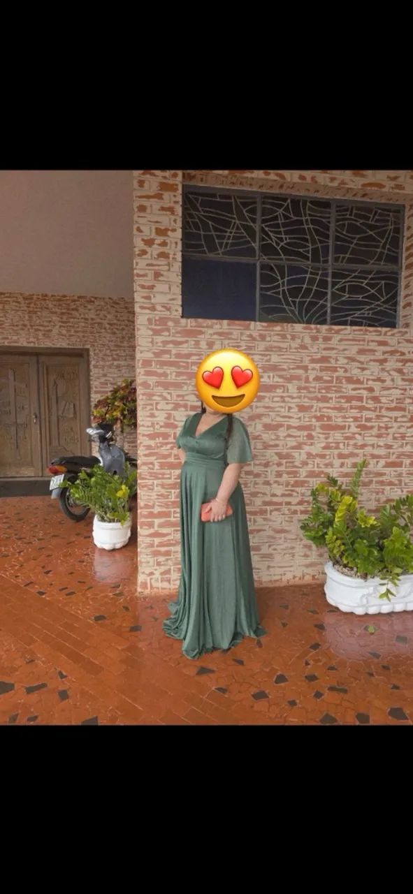 Vestido festa verde Olívia 