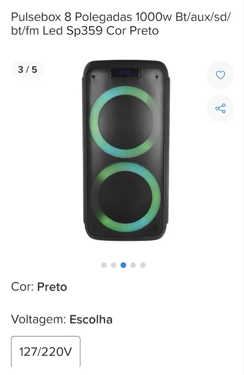 ? CAIXA DE SOM PULSEBOX - 1000W | BLUETOOTH | KARAOKÊ - Foto 3