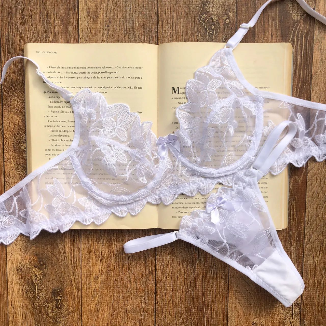 Conjunto de Lingerie Renda Branco 