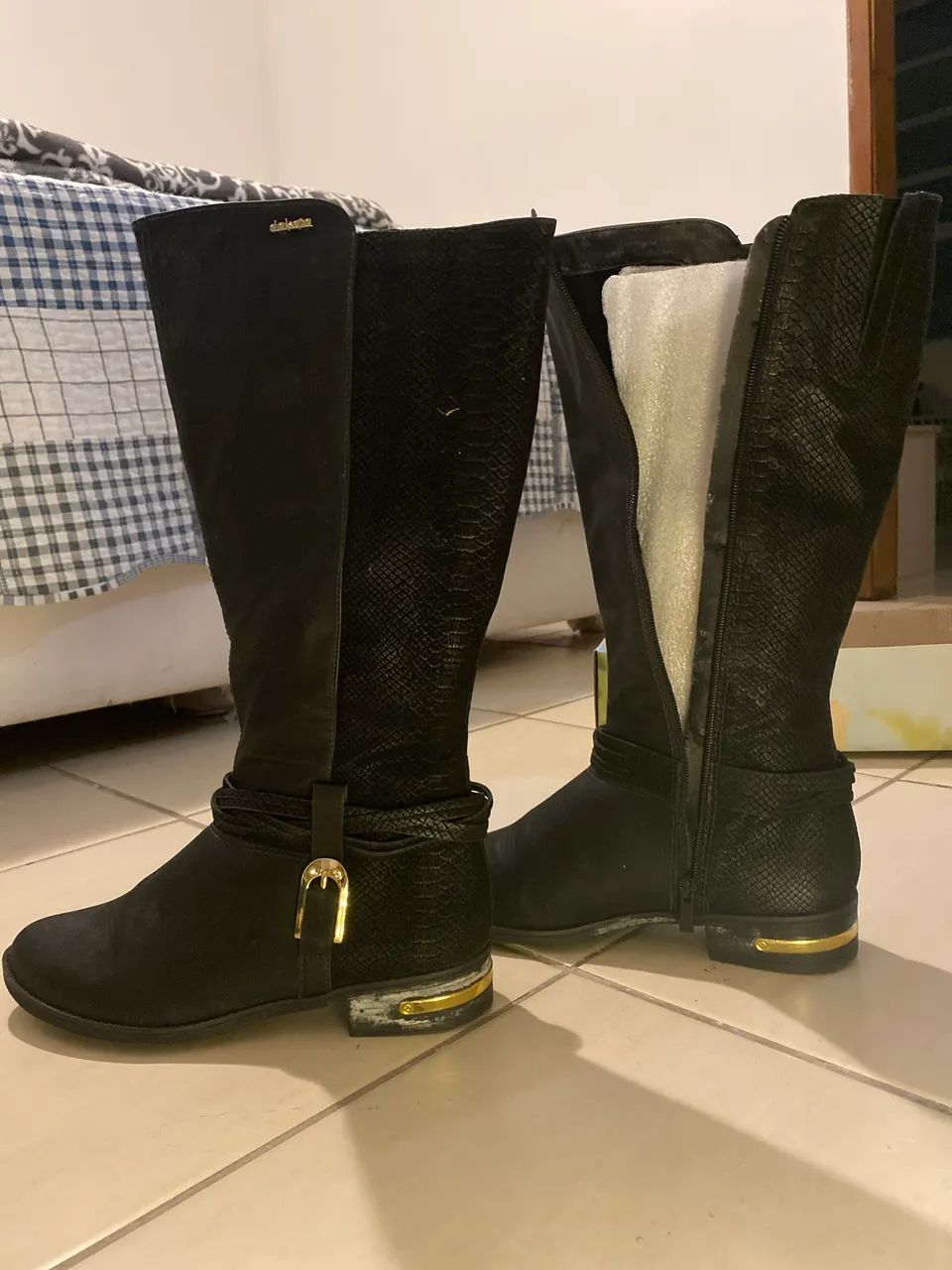 Bota cano longo preta Dakota  - Foto 4