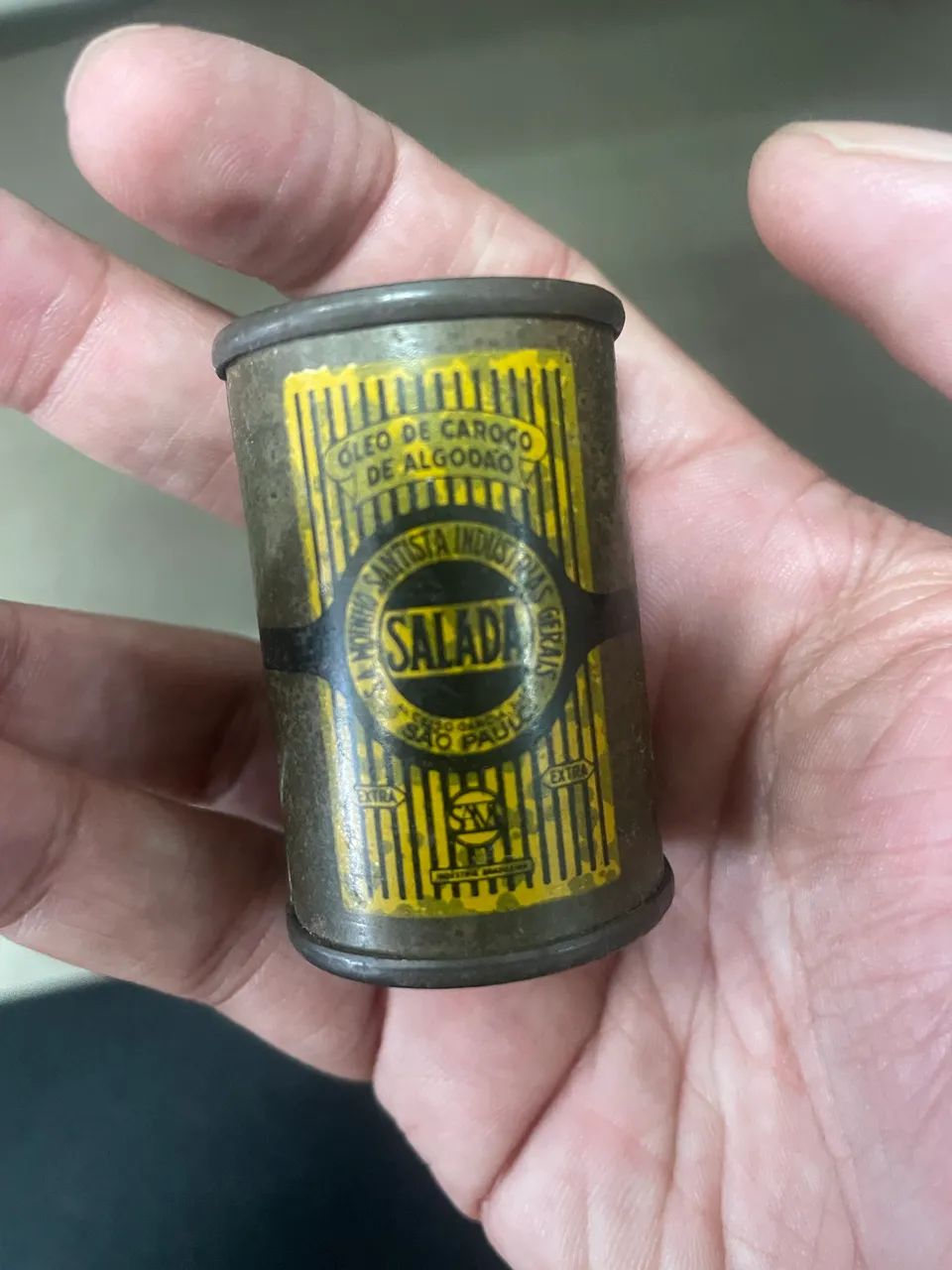 Lata miniatura óleo salada anos 50 - Foto 5