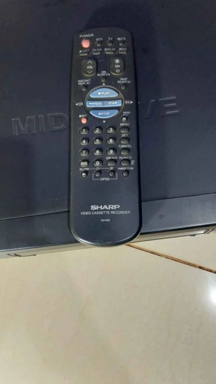 Controle VHS Sharp original Mid-drive
