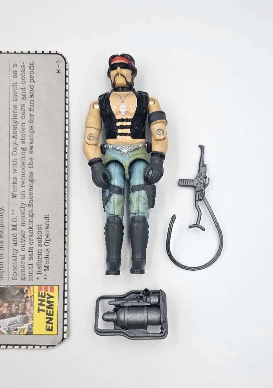 GI Joe Cobra Dreadnok Torch 1985 com filecard - Foto 2