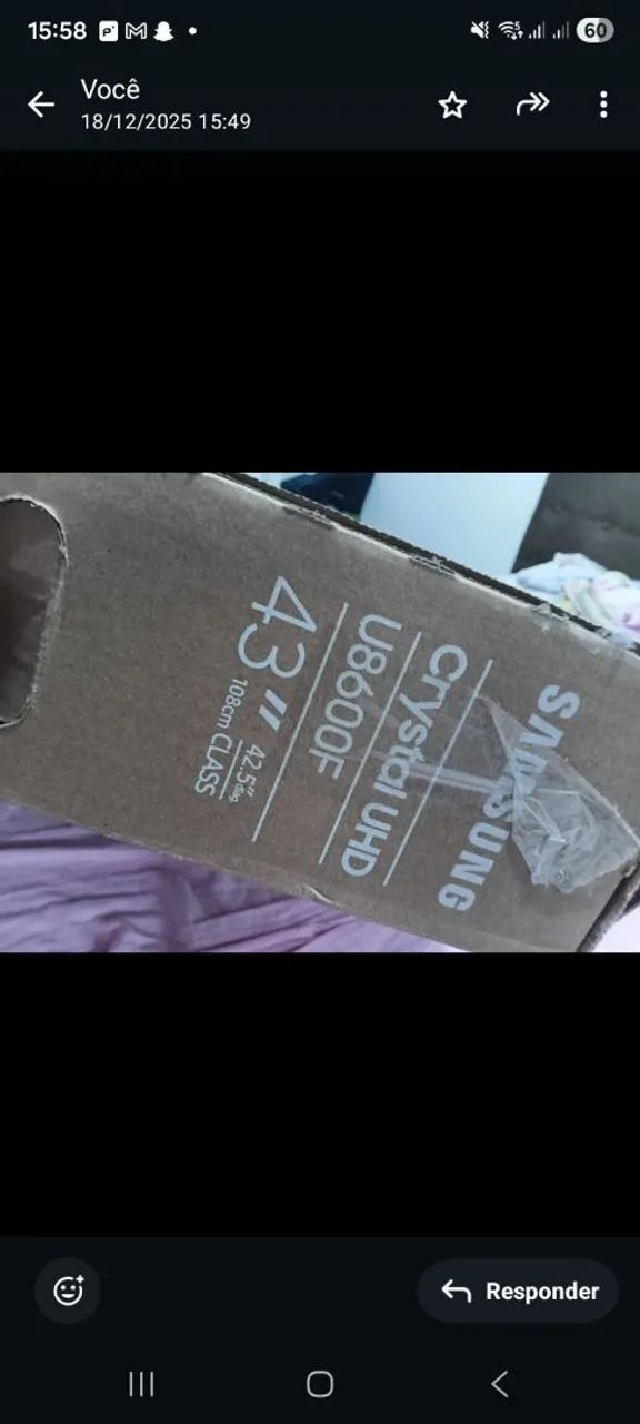 Tv Samsung cristal uhd polegadas 43 4k