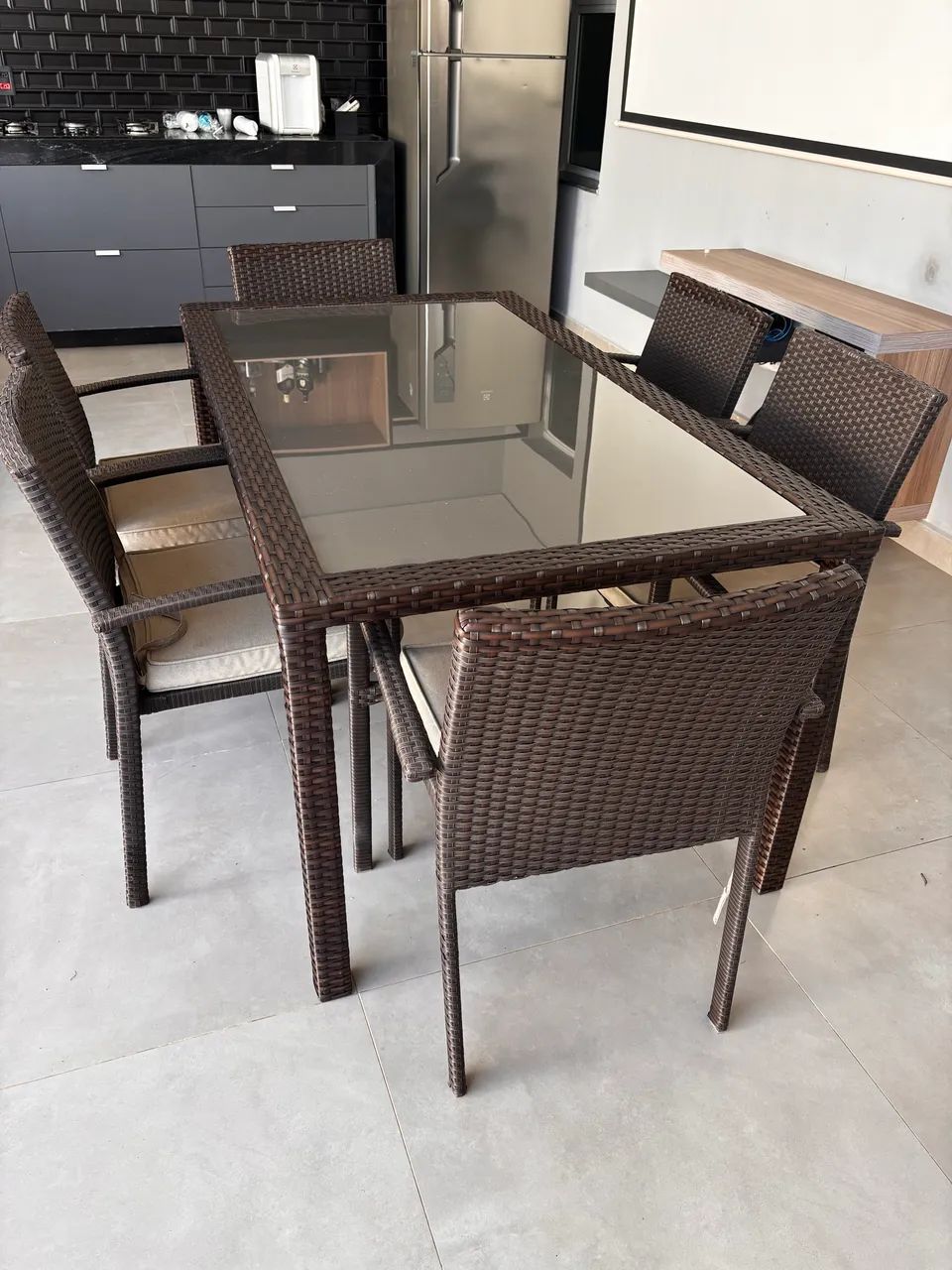 Conjunto mesa em fibra sintética  - Foto 4
