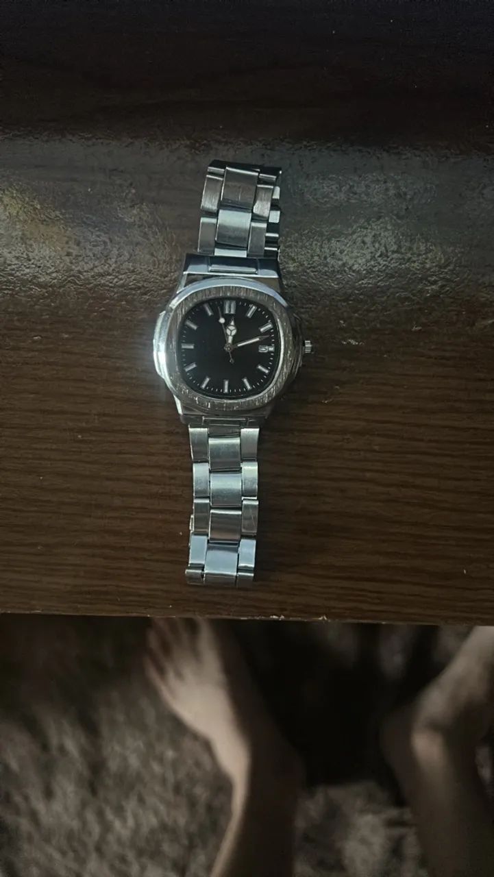 Relógio Inox Cinza