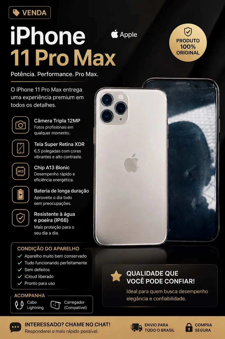iPhone 11 Pro Max em ótimo estado de conservação 