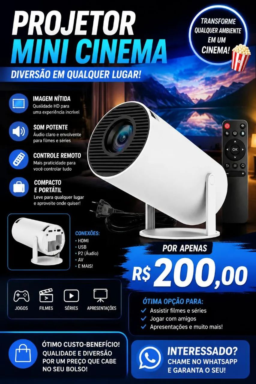 Vendo projetor 200 reais 