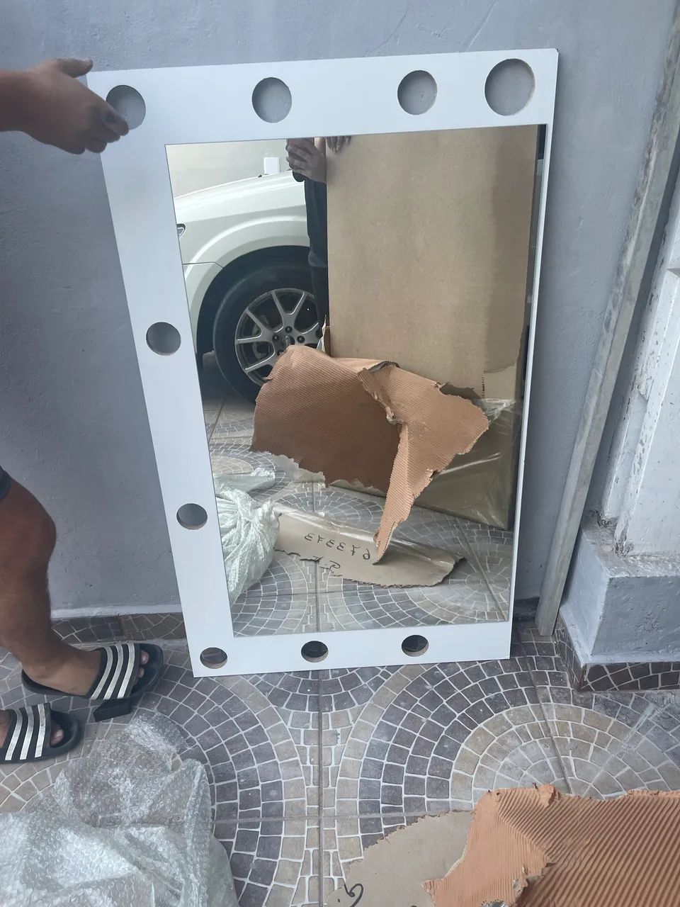 Espelho para penteadeira com espaço para luz - Foto 4