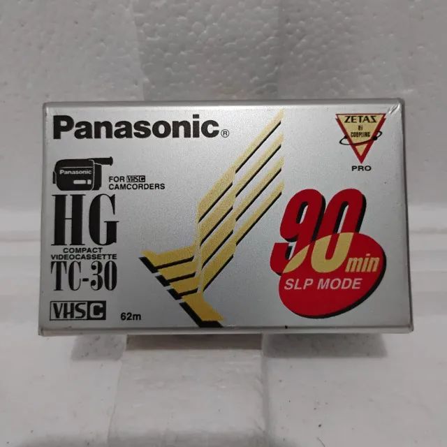 Fita VHS-C Panasonic Fimadoras Compactas - LACRADA Colecionismo.