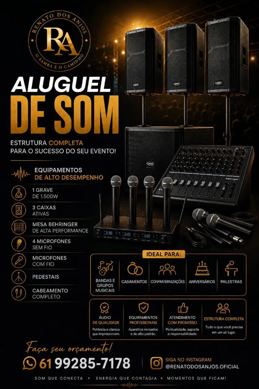 Aluguel de som 