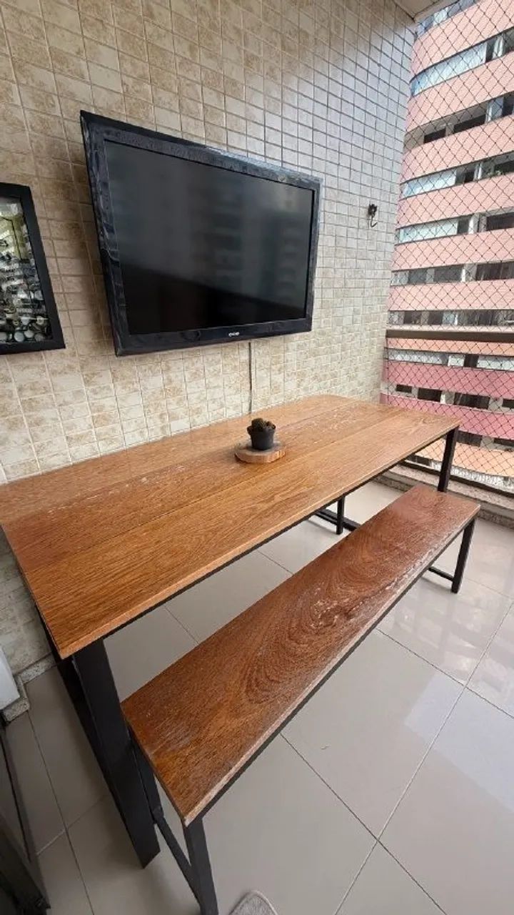 Mesa industrial ideal para varanda - Foto 3