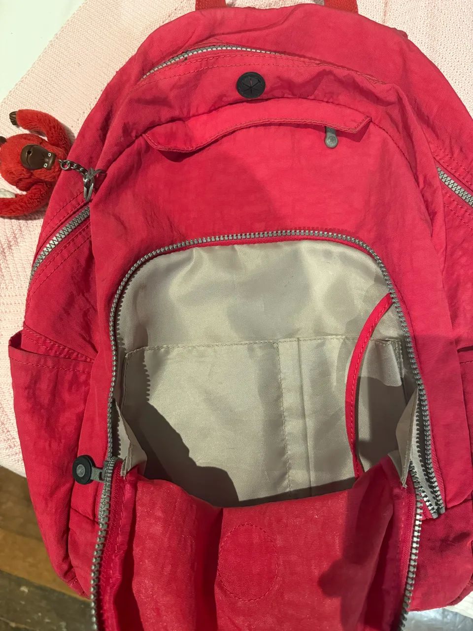 Mochila Kipling Vermelha/Rosa - Foto 5