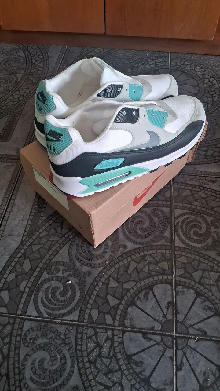 Tênis AIR MAX 90 Branco/Água (promoção por tempo limitado!)