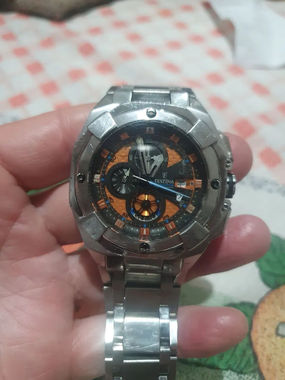 Festina original  funcionando normalmente todo em aço inox 