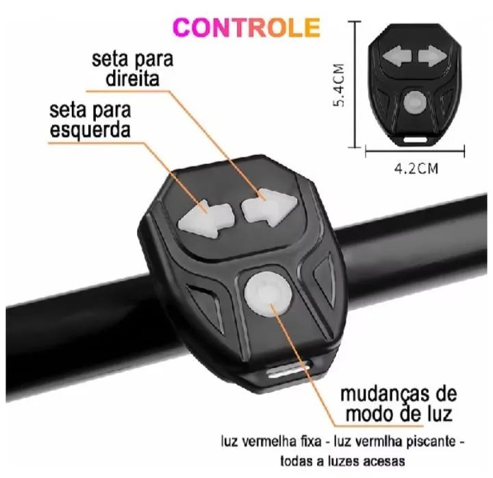 LANTERNA TRASEIRA COM CONTROLE - Foto 4