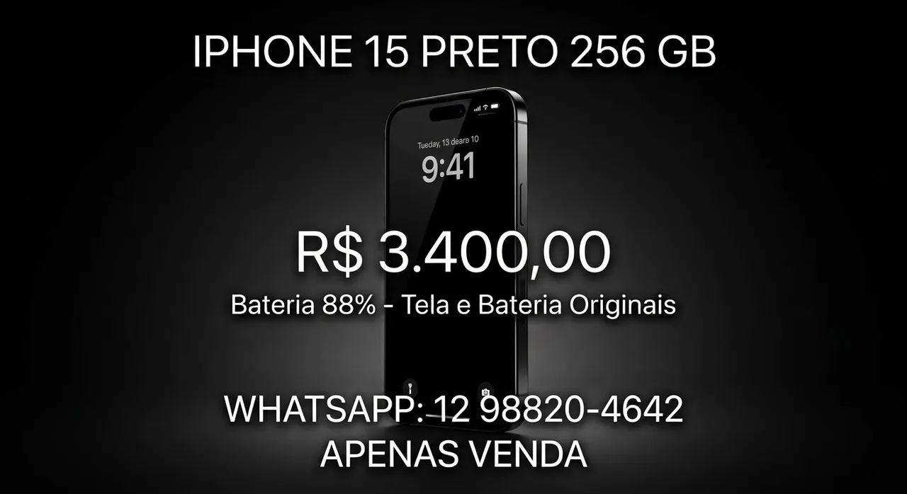 IPHONE 15 256 GB PRETO