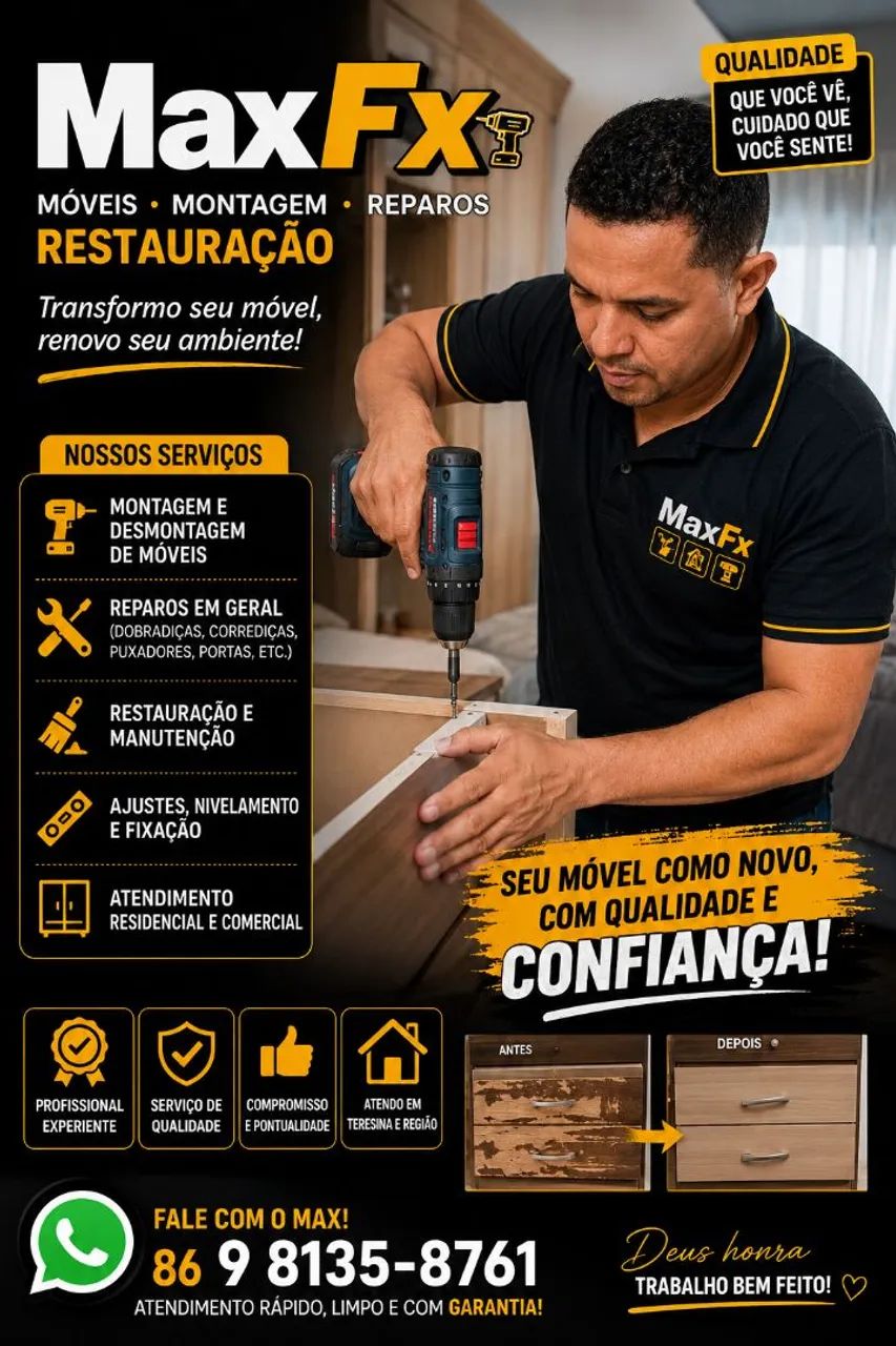 MaxFx - Montagem, Reparos e Restauração de Móveis |