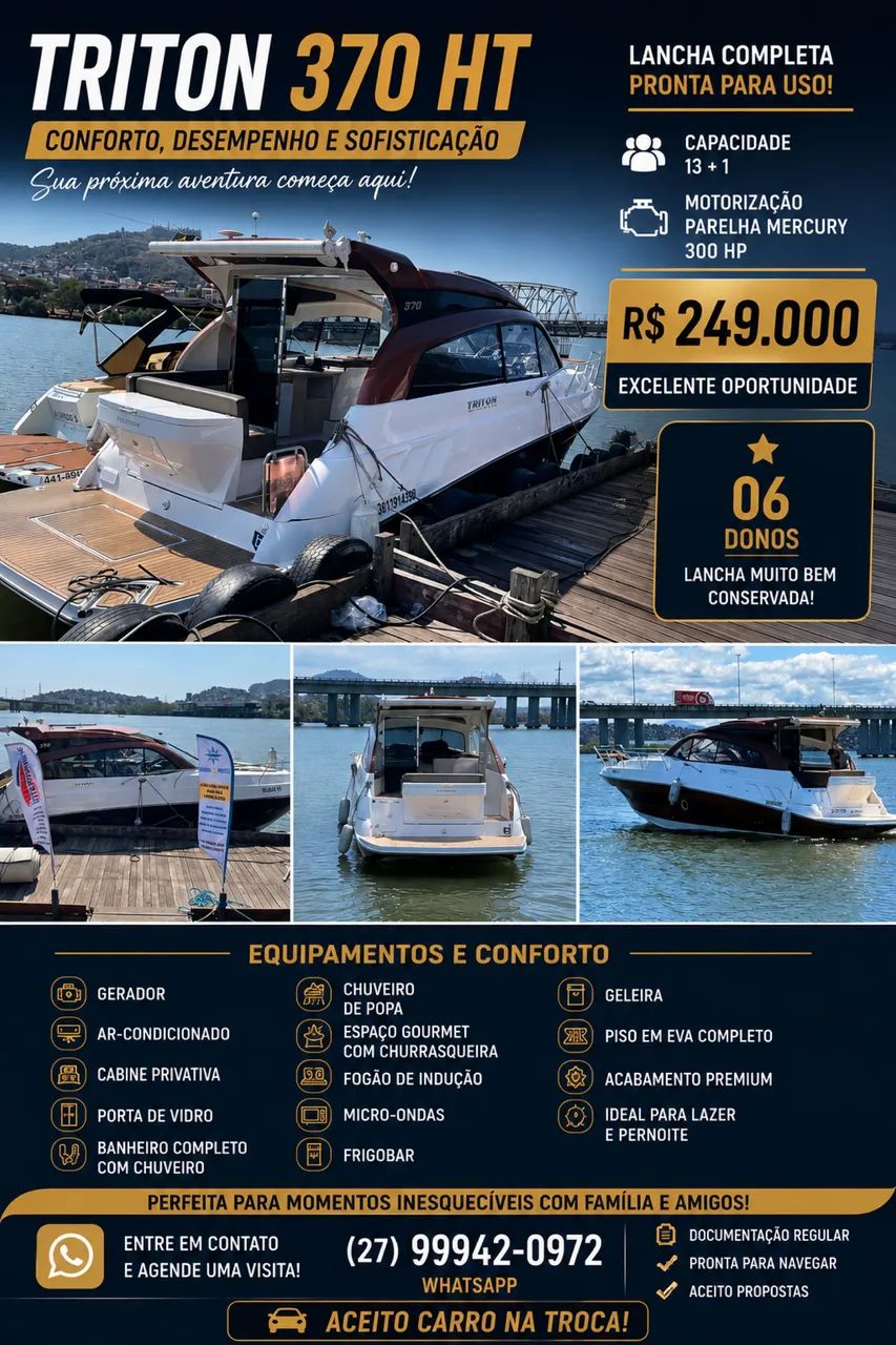 ? Triton 370 HT Completa - Oportunidade!