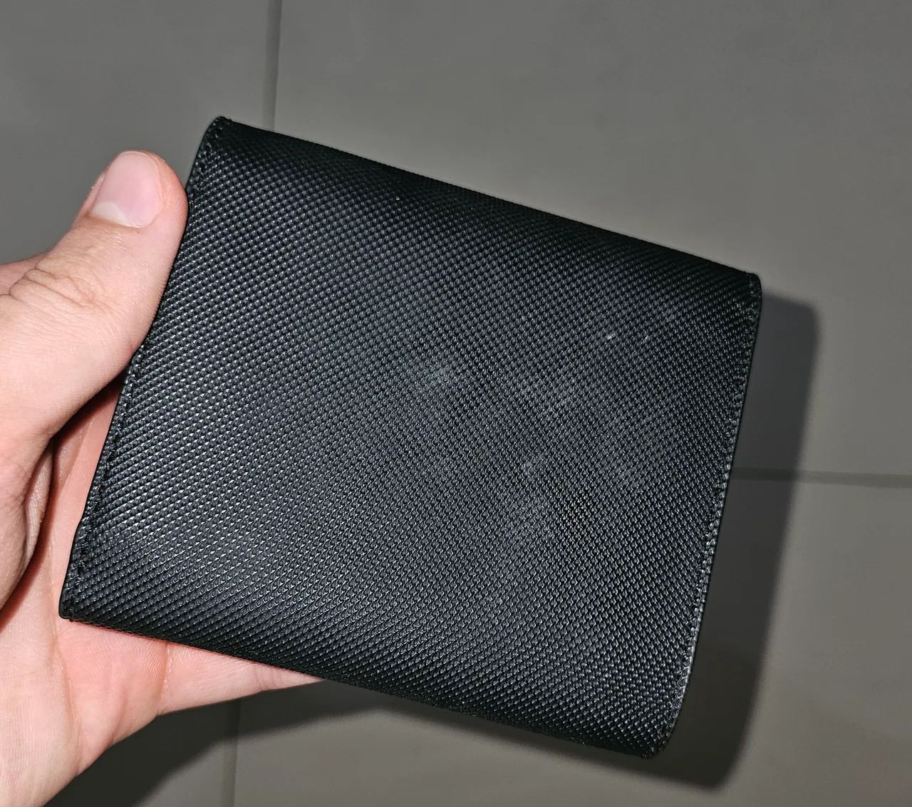 Carteira Lacoste Trifold Medium Preta - Foto 4