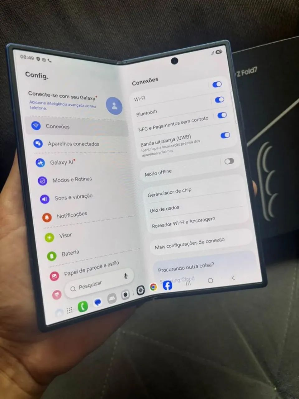 GALAXY Z FOLD 7 - 1TB - ZERADO COM CAIXA E NF - ACEITO TROCAS - Foto 5