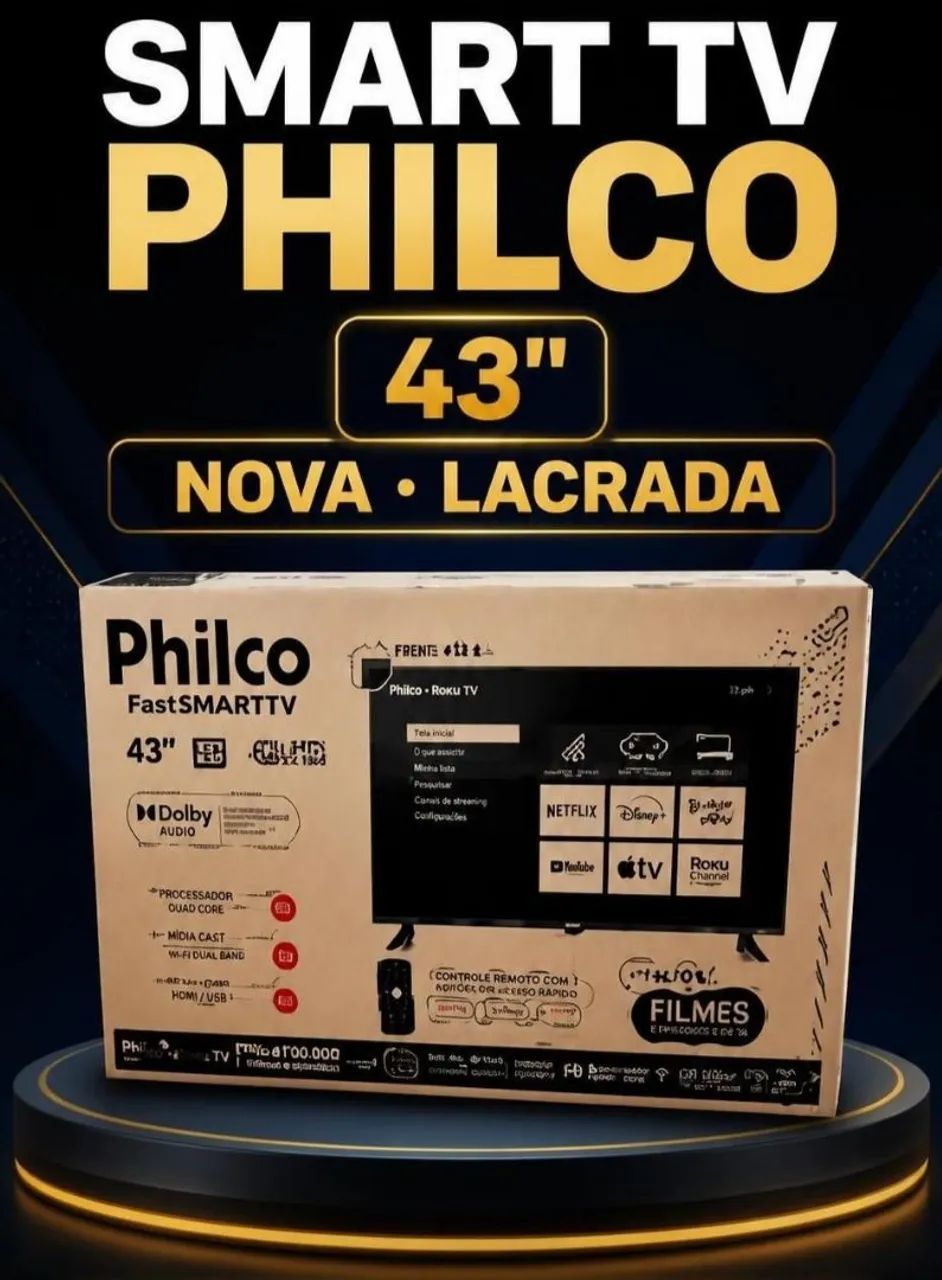 Smart TV PHILCO 43 POLEGADAS - Nova Lacrada 