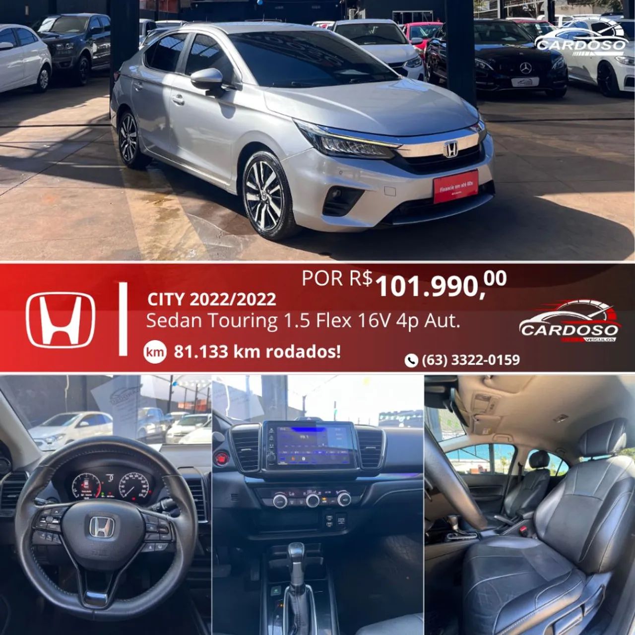 Honda City SEDAN TOURING 1.5 FLEX 16V 4P AUT. 2022