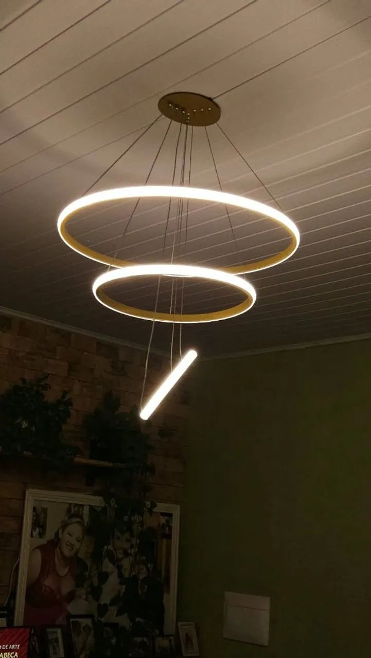Lustre Led  3 cores 