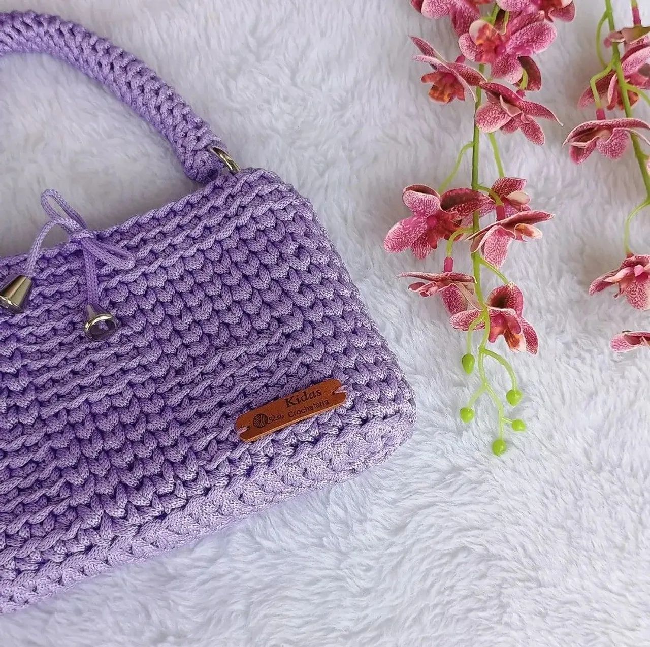 Bolsa de crochê em fio naltico  - Foto 3