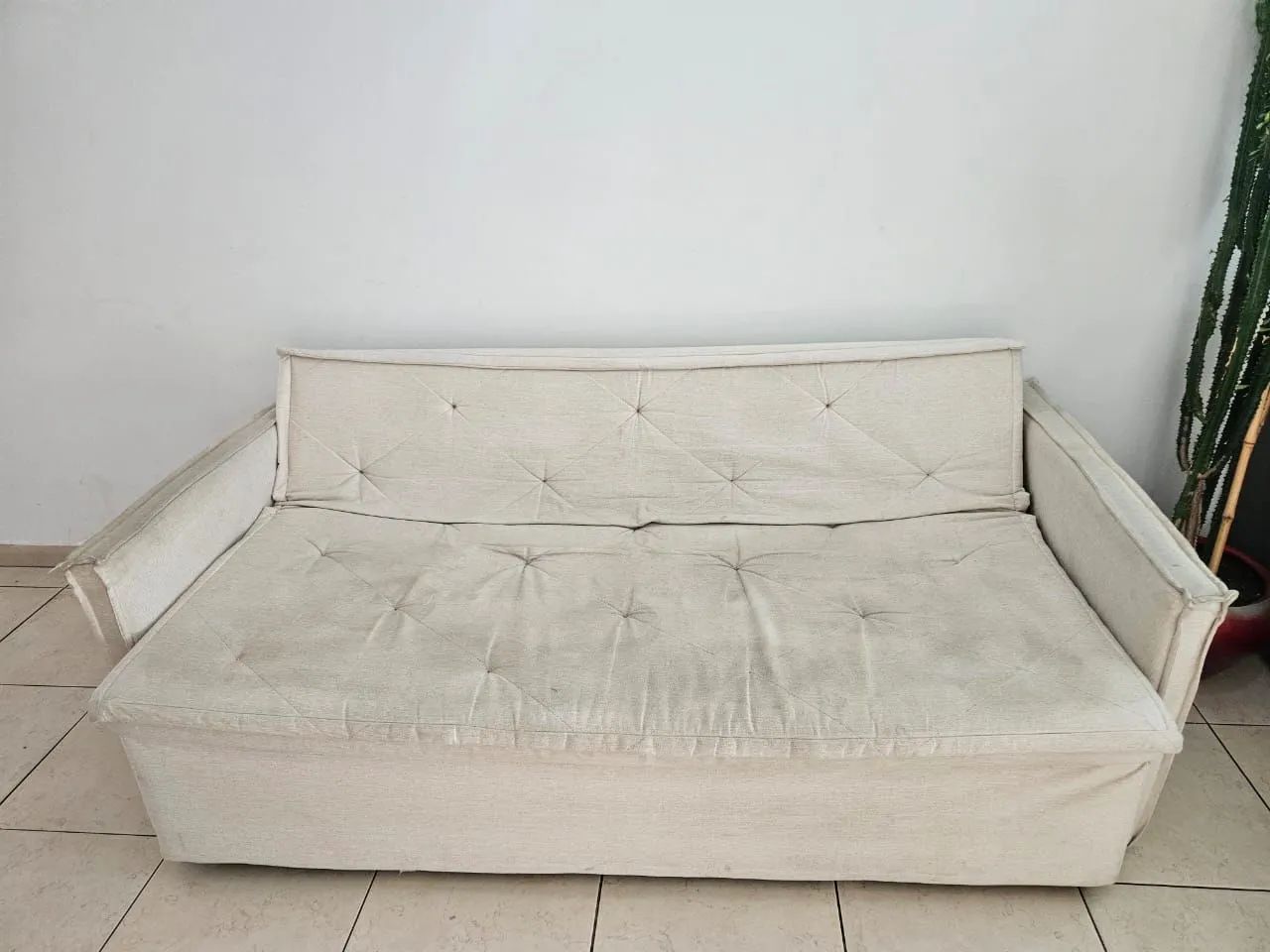 Sofa sem Caixa 180cm de Linho - Foto 2