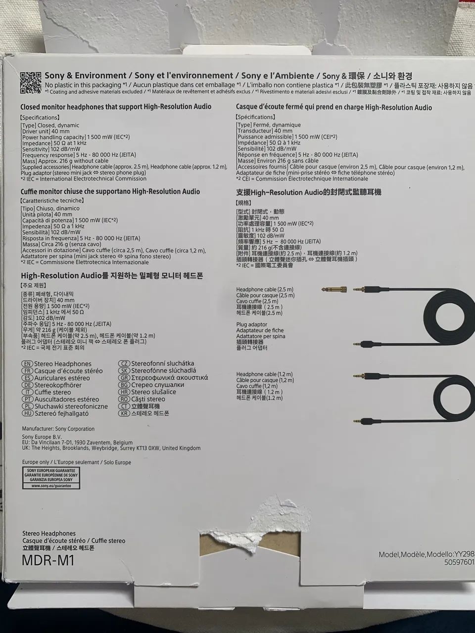 Fone Sony MDR M1 profissional estudio c/ nf - Foto 3