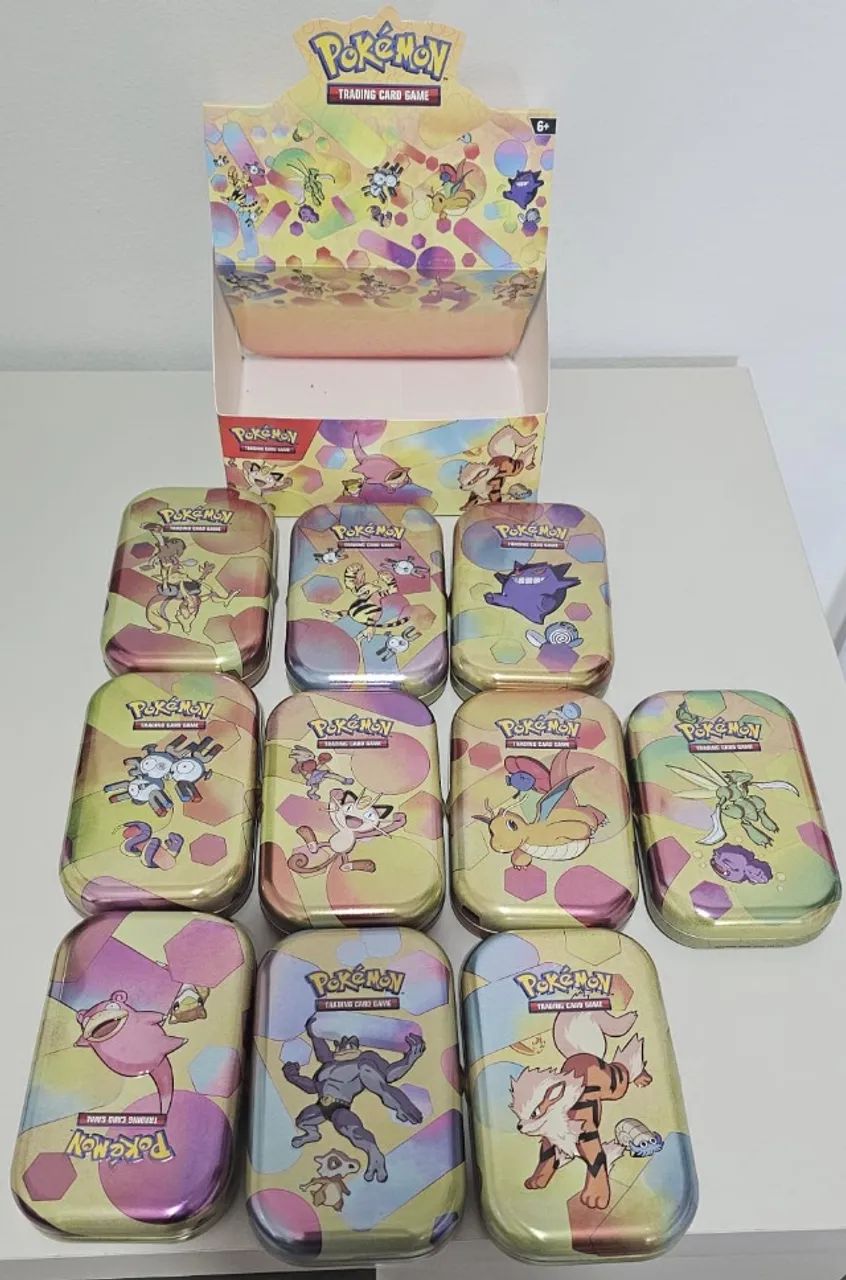 10 latas vazias Pokemon 151 - Mini Tin