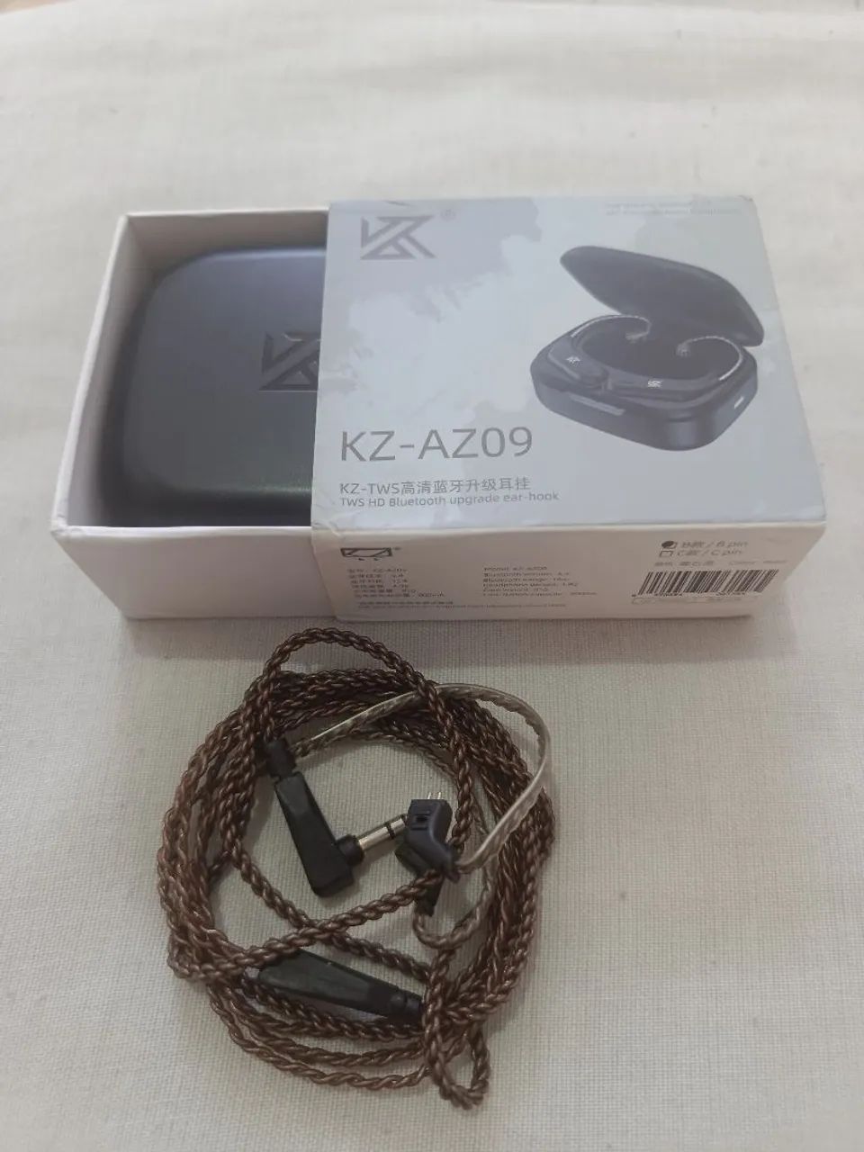 Fone de ouvido KZ AS10 (com cabo trançado) + Módulo Bluetooth AZ09  - Foto 4