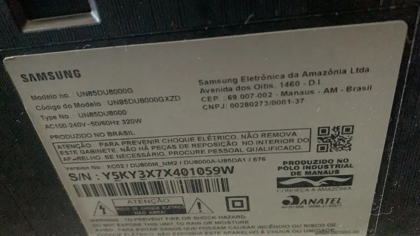 TV SMART SAMSUNG 85 POLEGADAS UN85DU8000G NOVA  - Foto 3