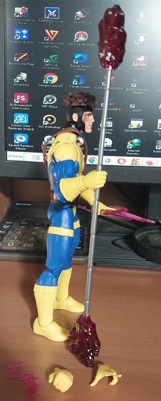 Marvel Legends Gambit X-men Three Pack 60th Anniversary Hasbro original - Foto 5