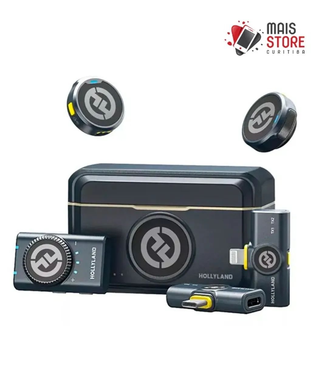 Microfone Hollyland Lark M2 Lightning / Tipo C (Combo) - Pronta Entrega