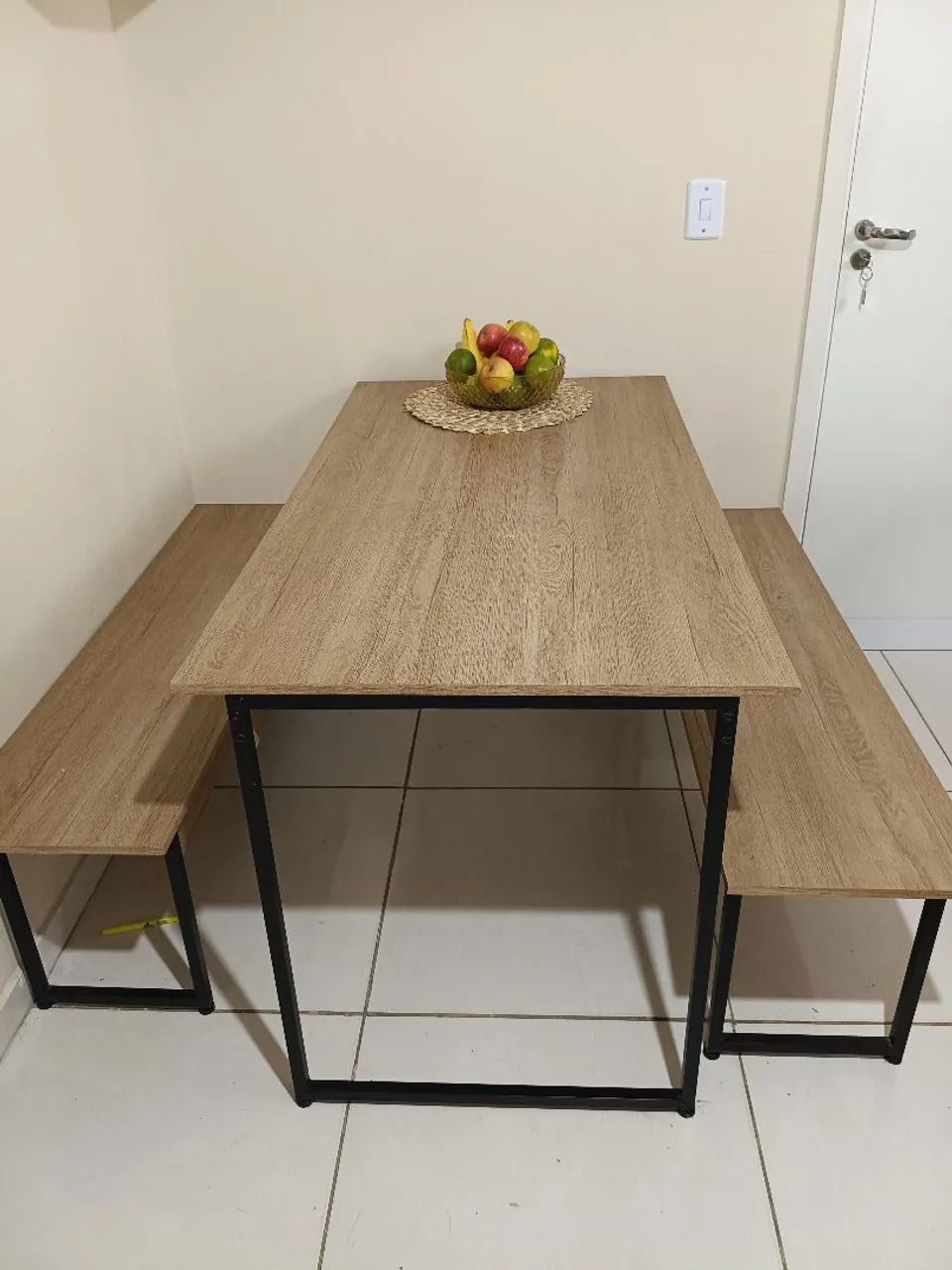 MESA KAPPESBERG com dois bancos - 1,40 m - Foto 3