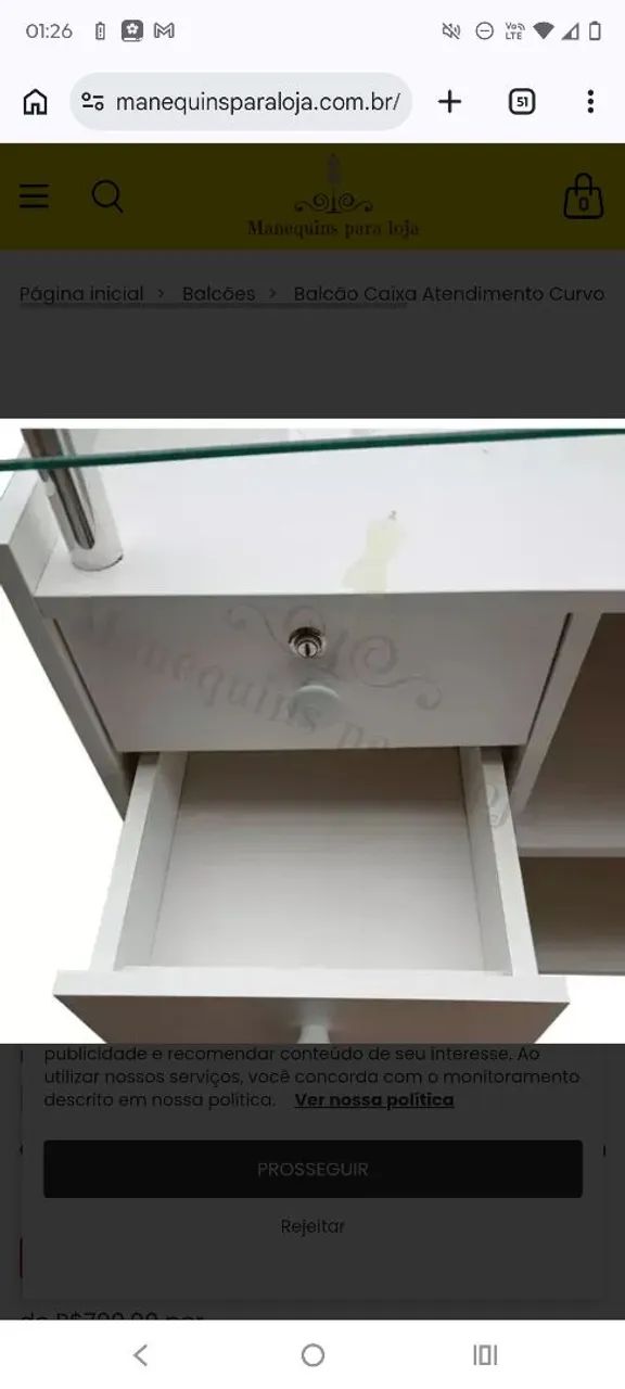 Balcão De MDF com Vidro em cima - Foto 3