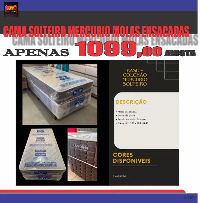 CAMA COMPLETA MERCURIO MOLAS ENSACADAS SOLTERIA