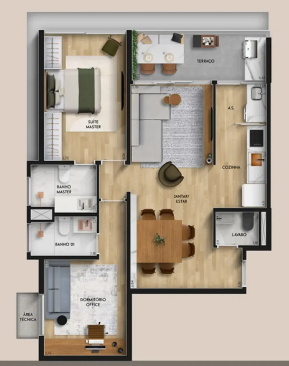 PLANTA 76m²