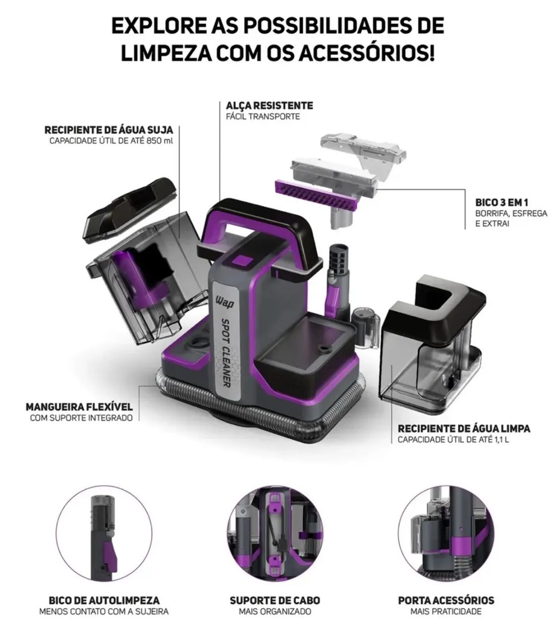 Extratora Wap limpeza sofá  - Foto 2