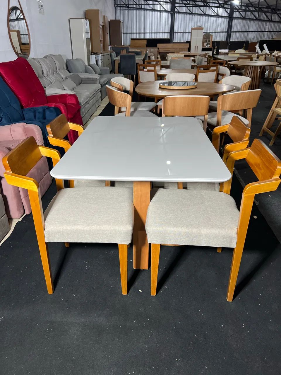Mesa de jantar com 04 cadeiras 1.20x80 - Foto 3