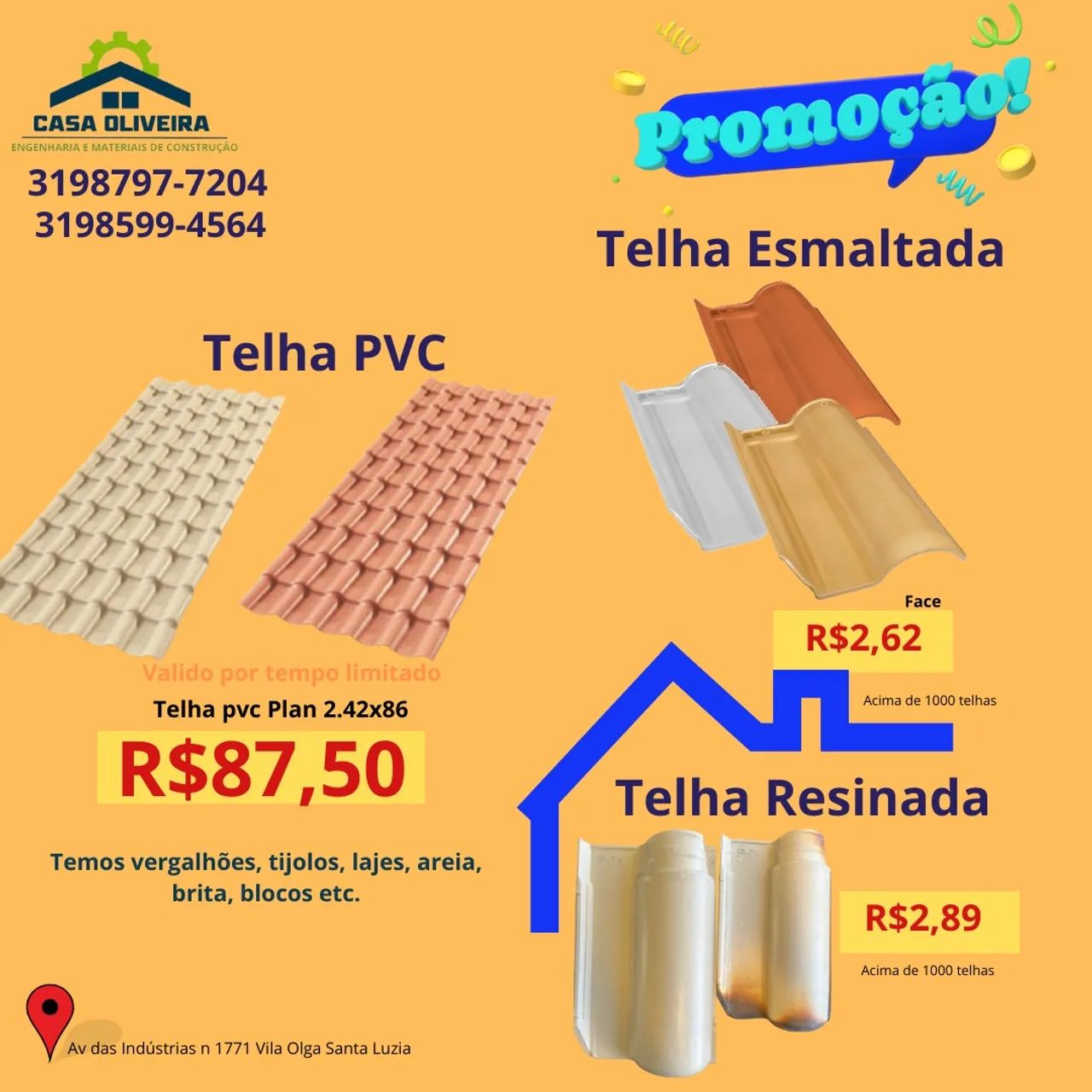 Telhas para sua obra 