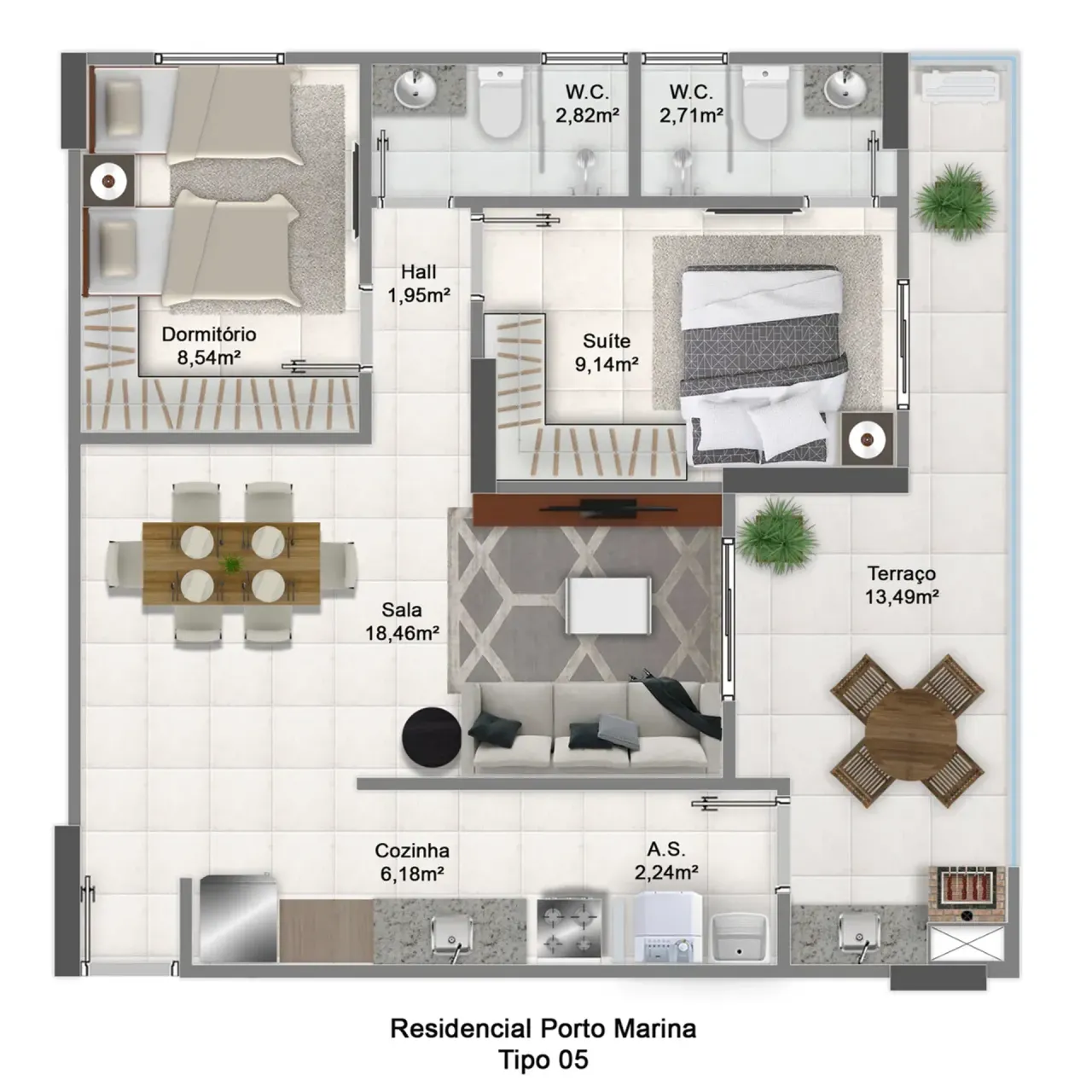PLANTA 73m²