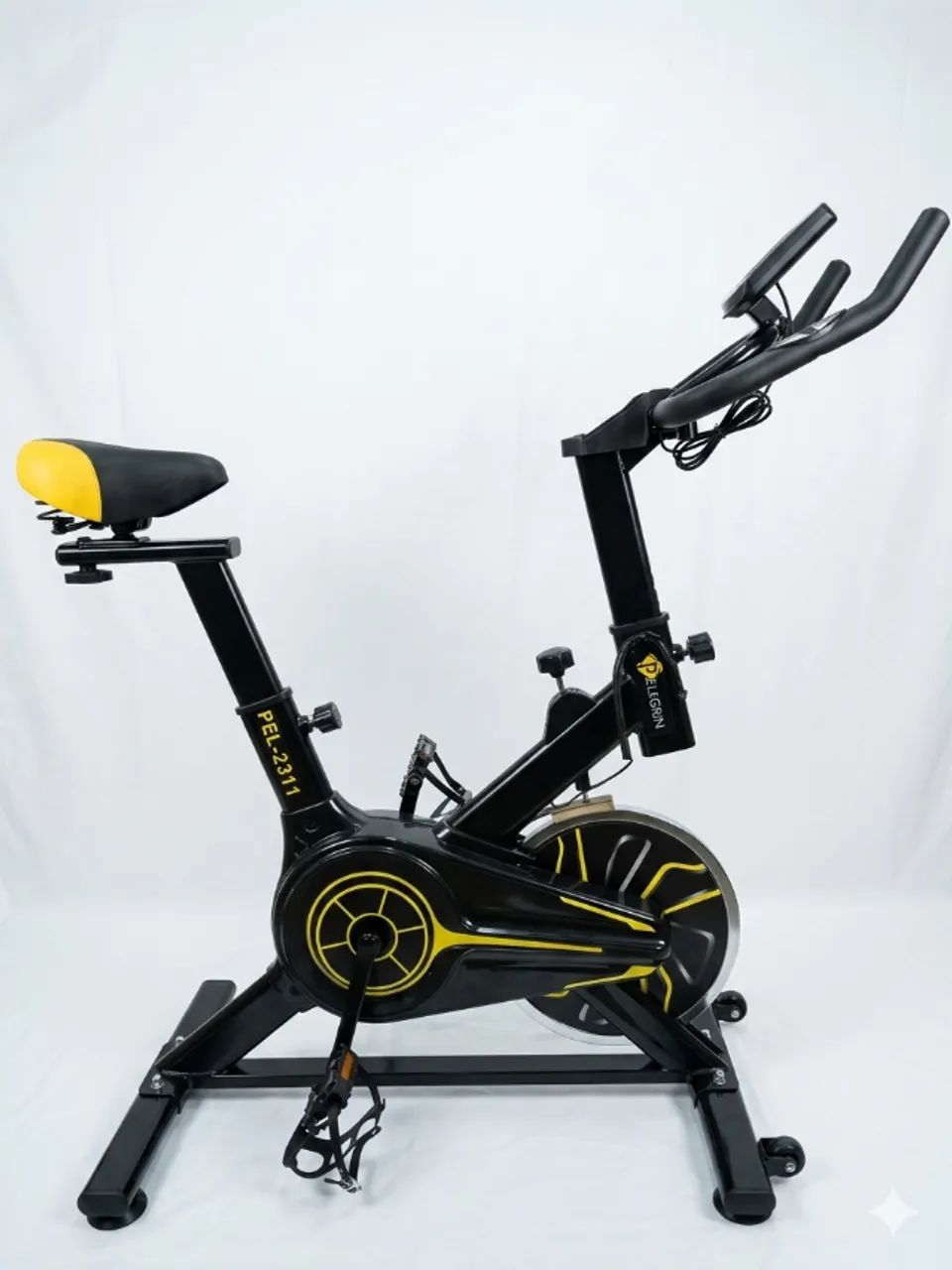 Bike Spinning com Display Preta e Amarela