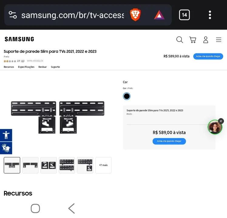 Suporte de TV Samsung 