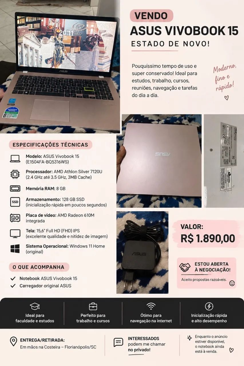 Vendo notebook 