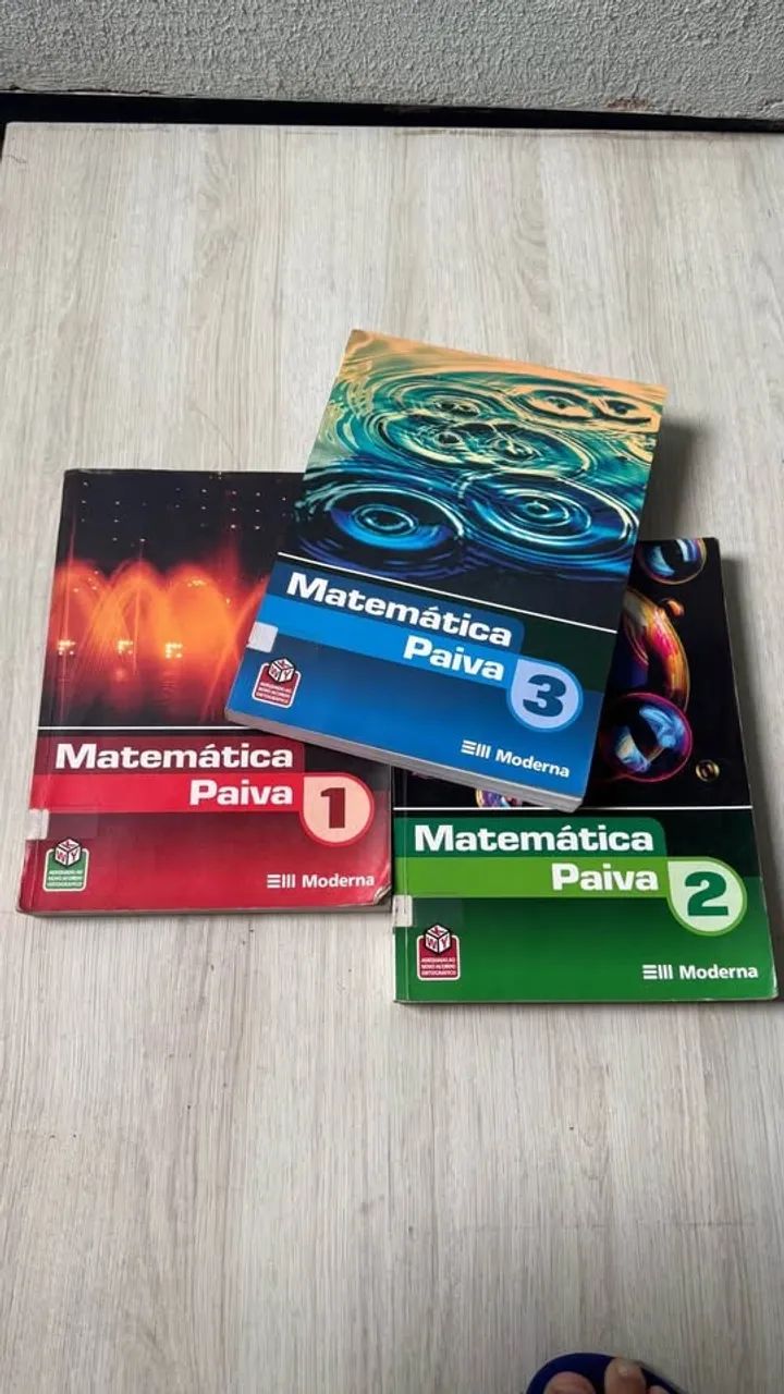 Livros Matemática Paiva 1, 2 e 3