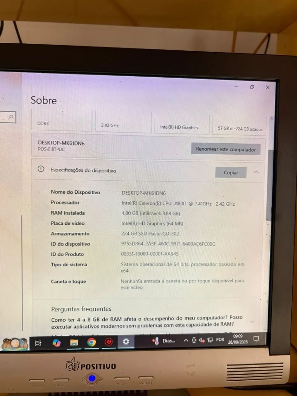 Vende - se computador Positivo sem defeitos - Foto 4