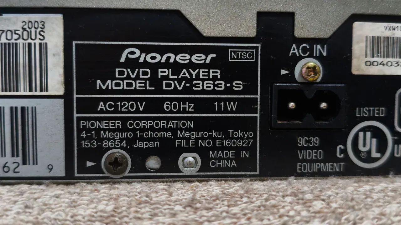 Pioneer cd dvd dv-363S - DVD, Blu-Ray e Vídeo Cassete - Jardim